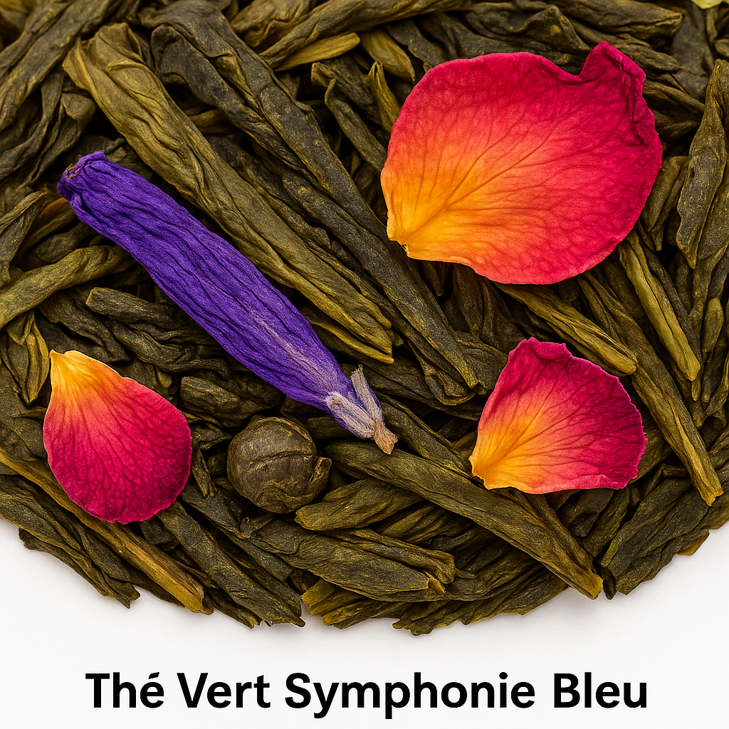 Thé Vert Symphonie Bleu – Harmonie florale et raffinée