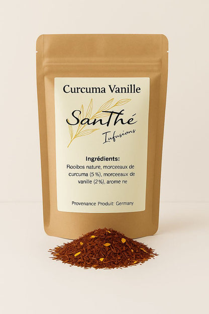 Infusion au Curcuma et Vanille – Une harmonie douce et épicée