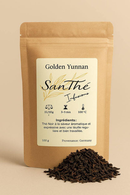Yunnan Golden GFOP BIO - Thé Noir d'Exception aux Arômes Intenses