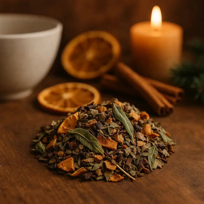 Infusion de Noël :Un hiver enchanté: infusion à l’orange et cannelle